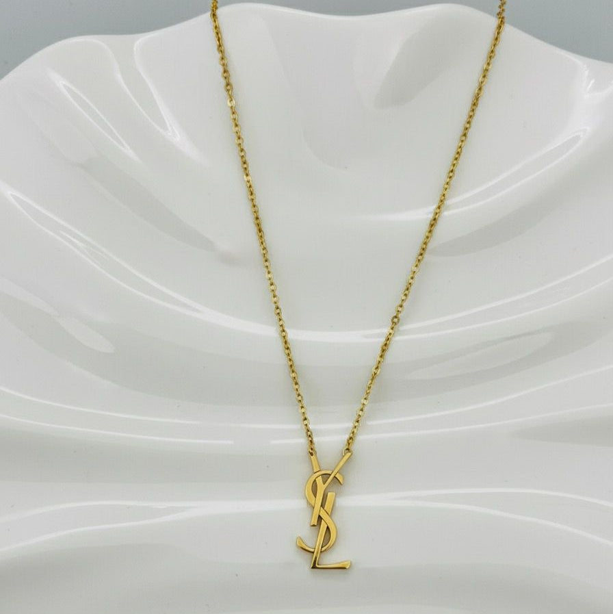Golden luxe initial necklace