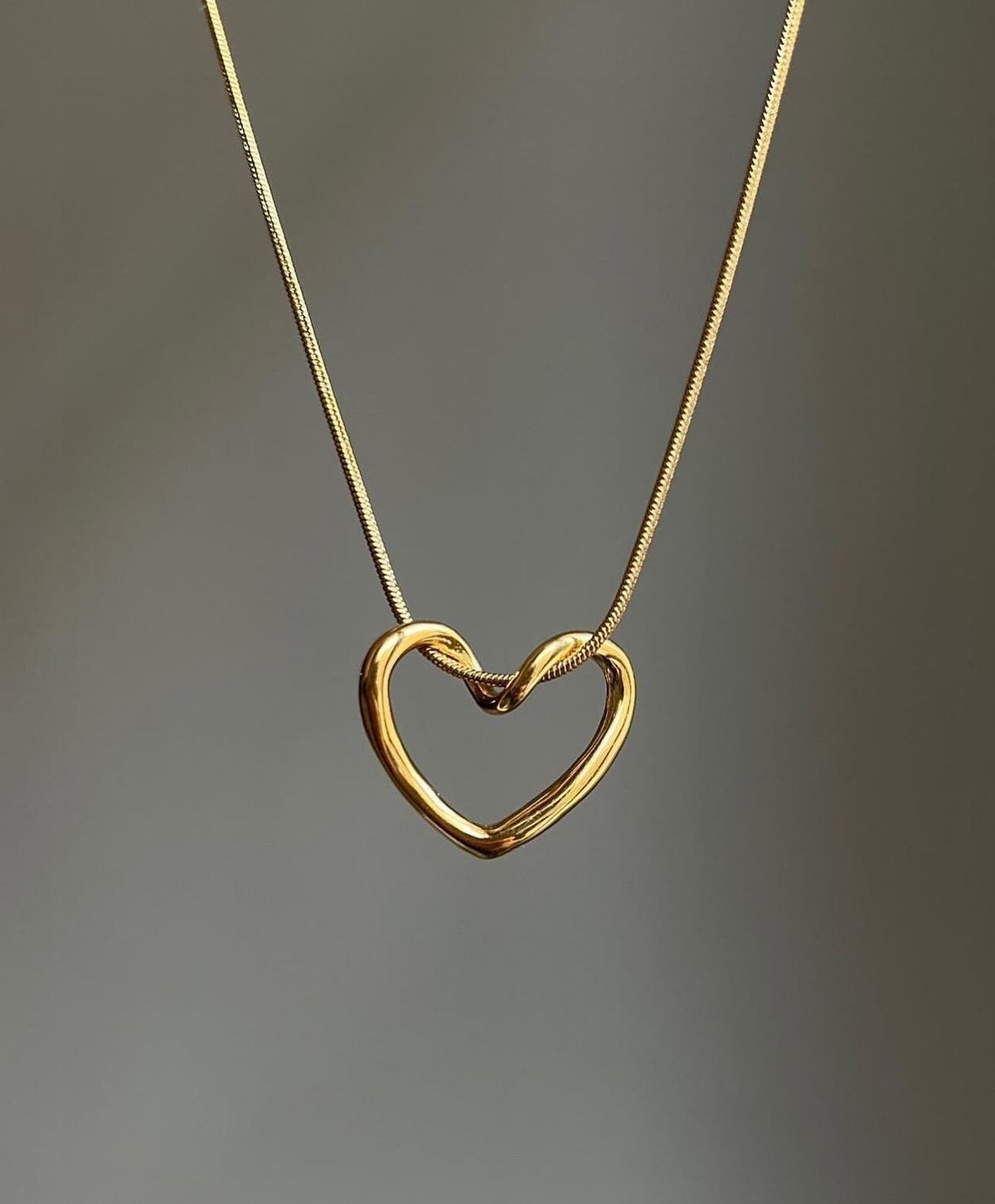 Golden Knot Heart Necklace