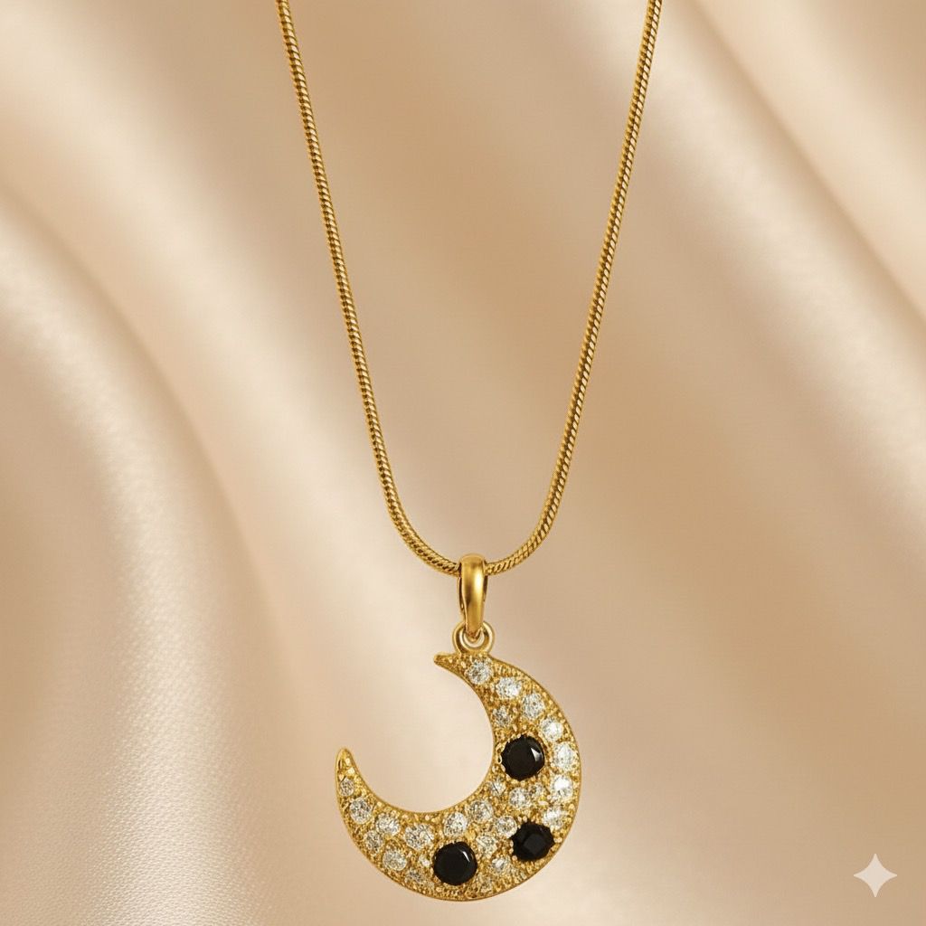 midnight crescent pendant