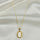 golden frame pearl necklace