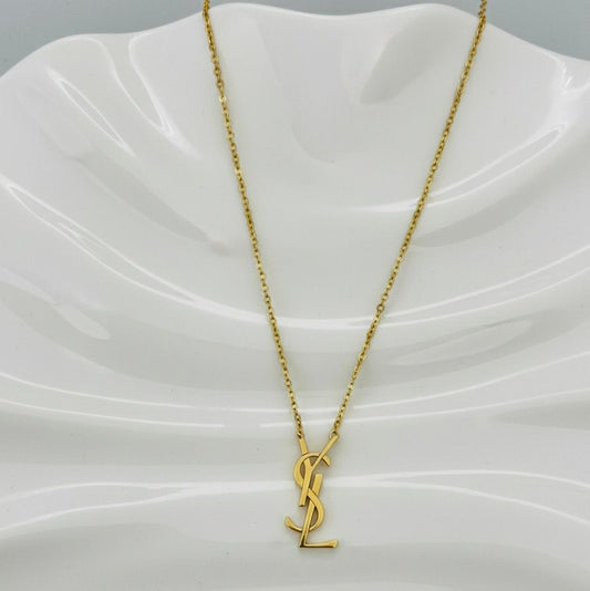 Golden luxe initial necklace