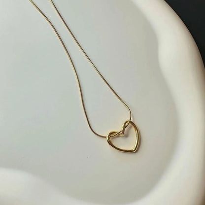 Golden Knot Heart Necklace