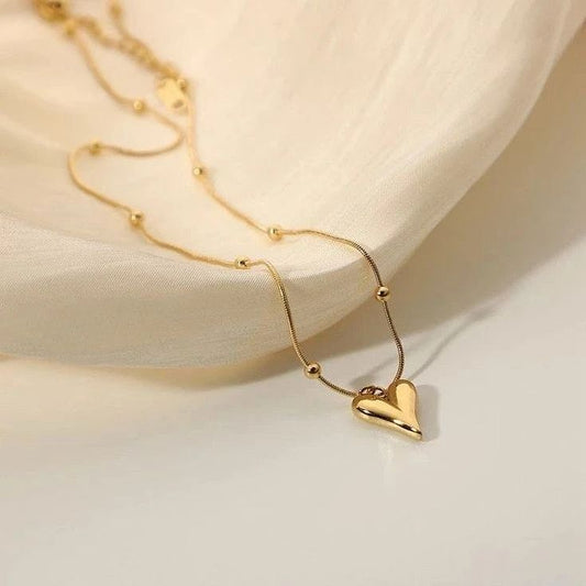 golden heart necklace